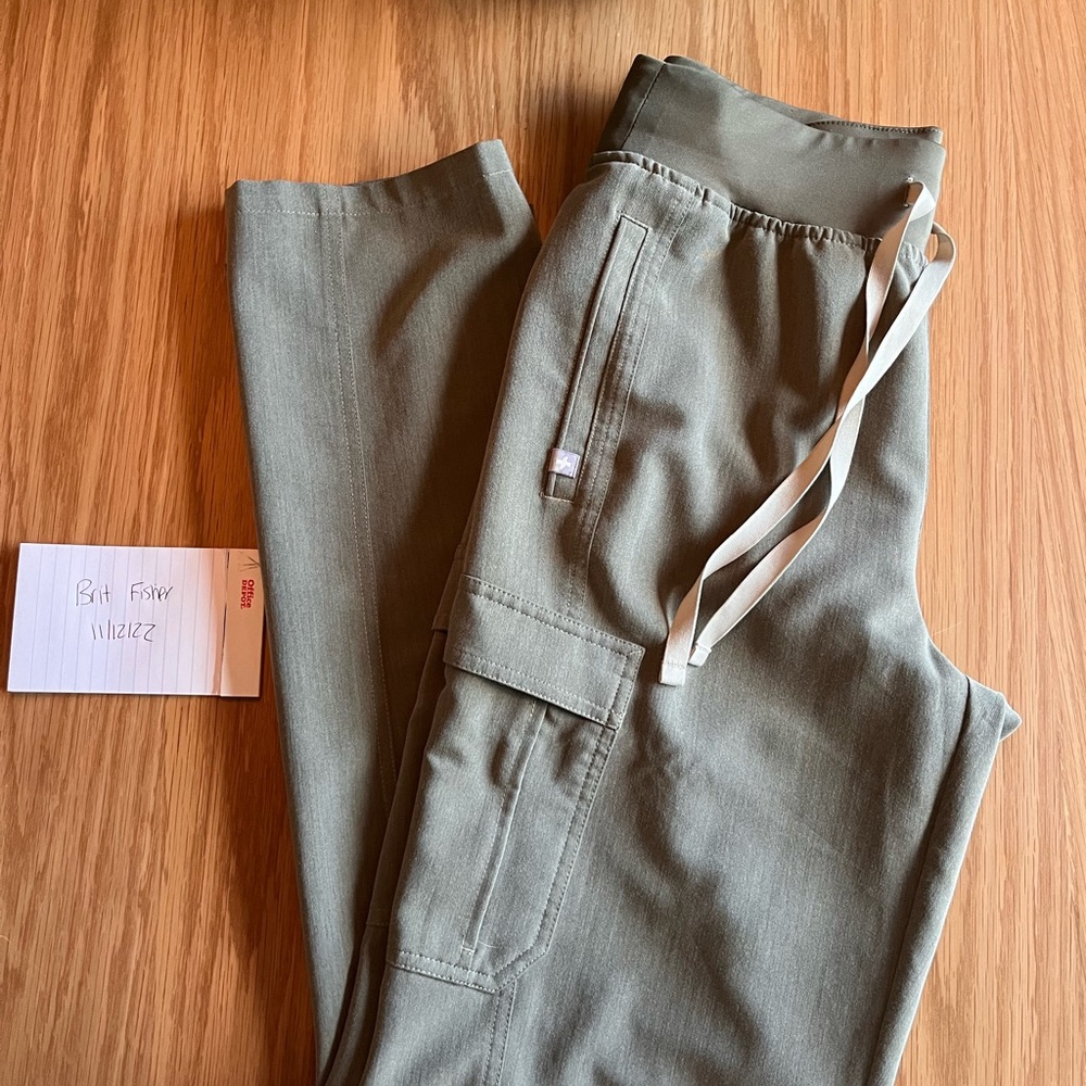 Heathered olive pants